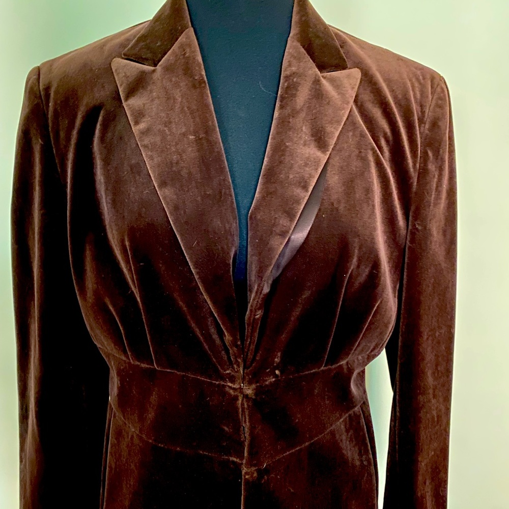 Banana Republic Brown Velvet blazer -size 8